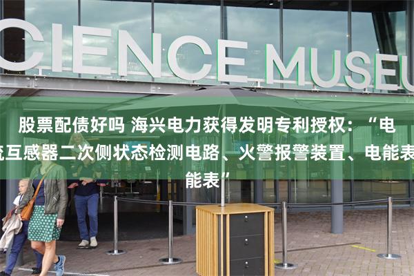 股票配债好吗 海兴电力获得发明专利授权：“电流互感器二次侧状态检测电路、火警报警装置、电能表”