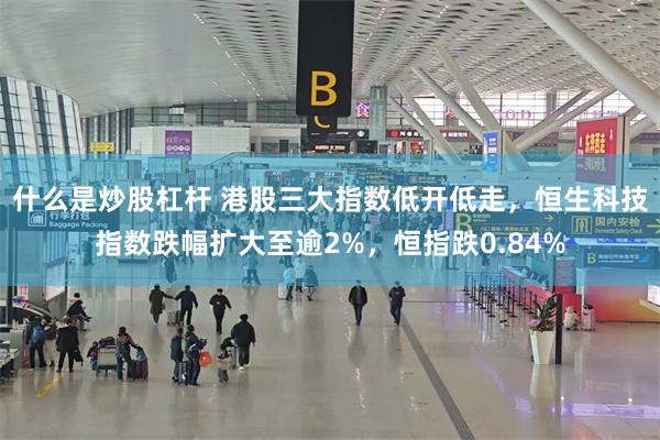 什么是炒股杠杆 港股三大指数低开低走，恒生科技指数跌幅扩大至逾2%，恒指跌0.84%