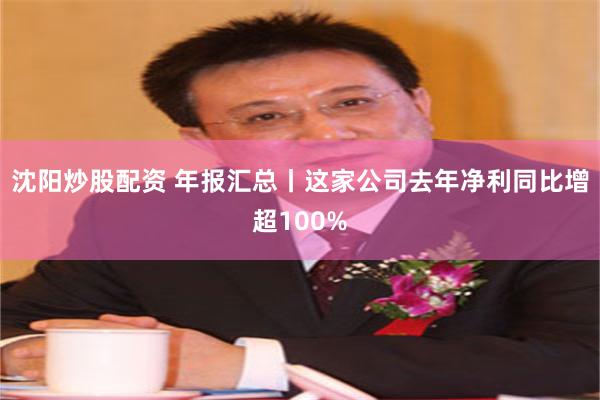 沈阳炒股配资 年报汇总丨这家公司去年净利同比增超100%