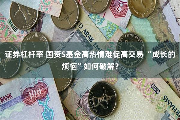 证券杠杆率 国资S基金高热情难促高交易 “成长的烦恼”如何破解？